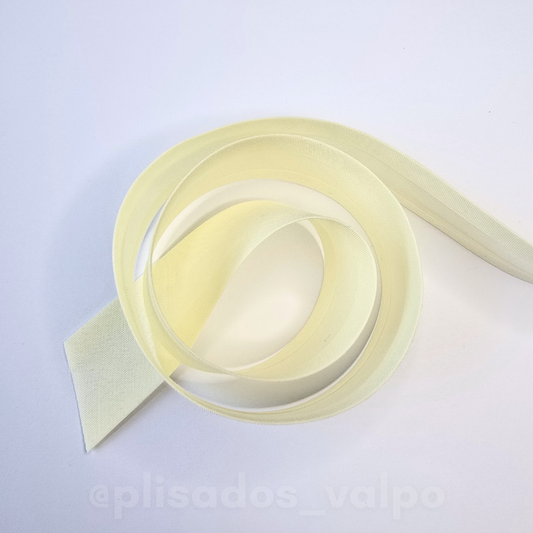Sesgo 25 mm crema / 20 mts