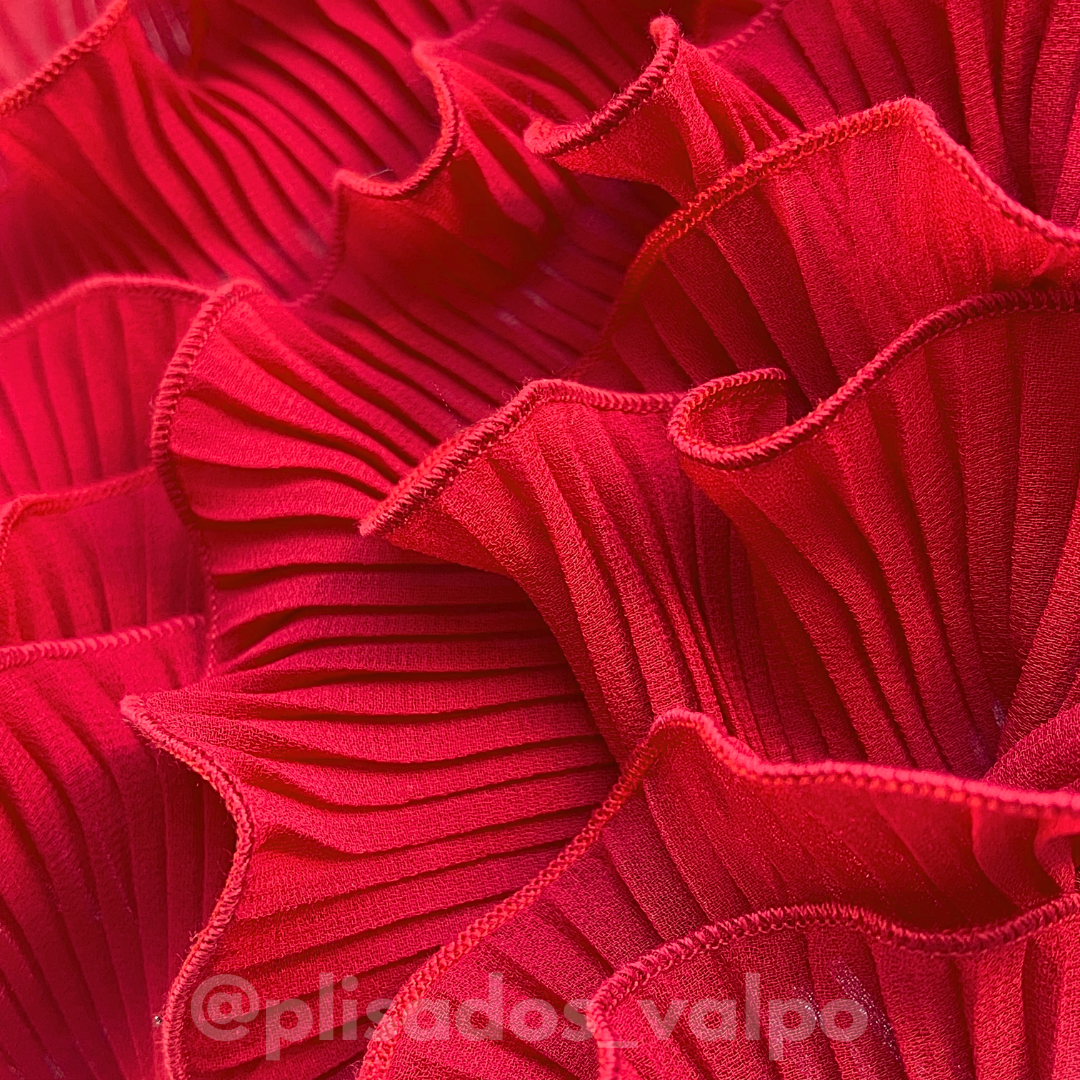 Plisado gasa / rojo