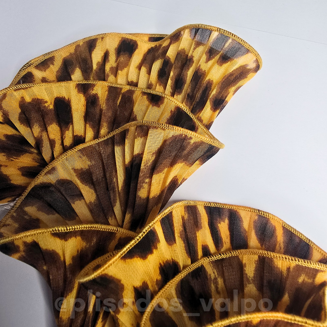 Plisado gasa / Animal print gold