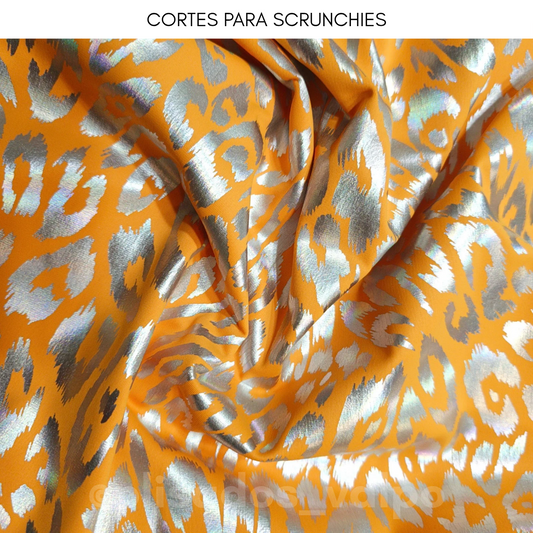 Lycra Dupont / animal print naranja