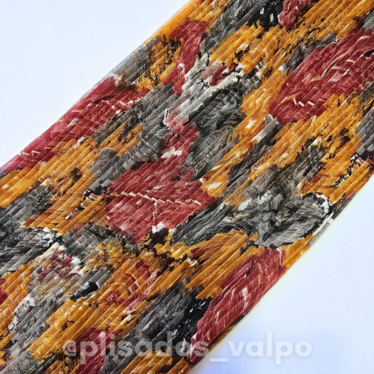 Plisado gasa / Otoño multicolor