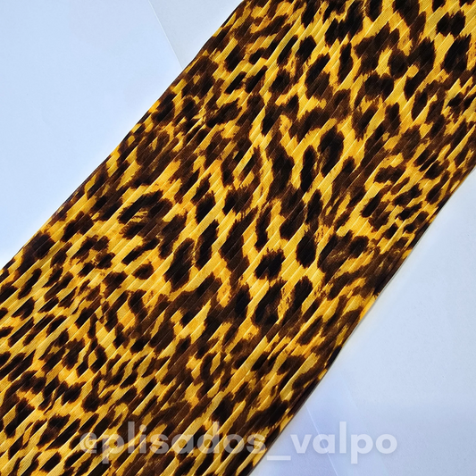 Plisado gasa / Animal print gold