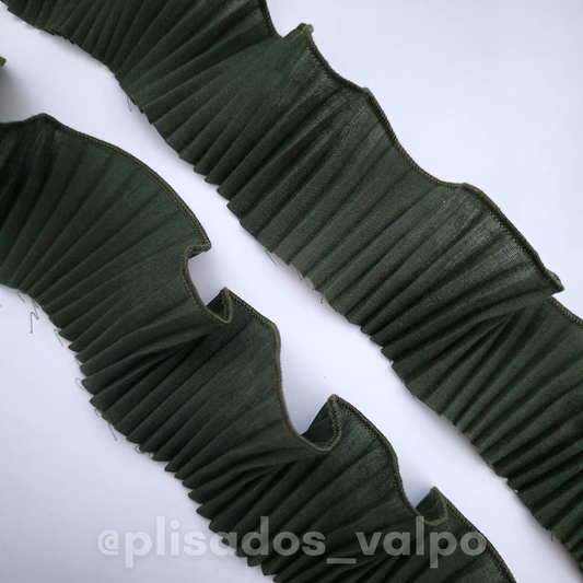Plisado popelina / Verde musgo