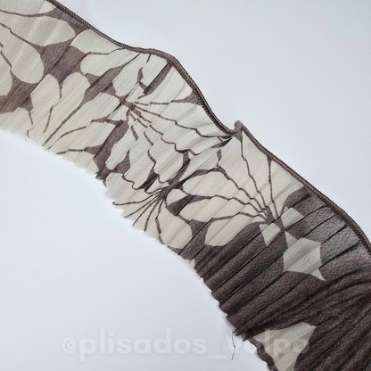 Plisado gasa / Café floreado