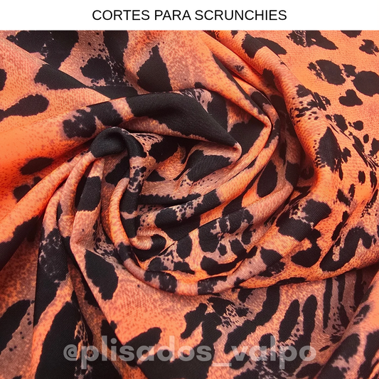 Lycra dupont / animal print naranja
