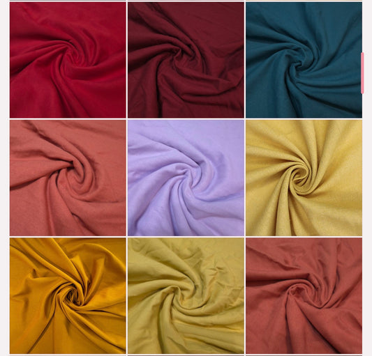 Lote lino algodón / 20u. Colores lisos (al azar)