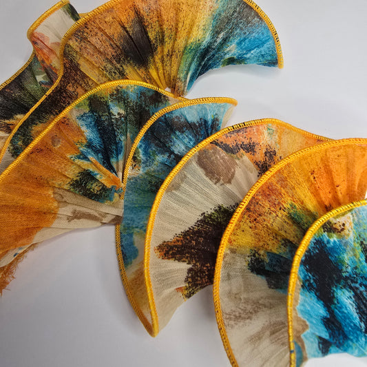 Plisado gasa / Tie dye amarillo