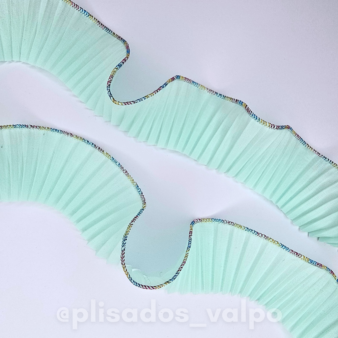 Mini plisado / Menta pastel B.Multicolor