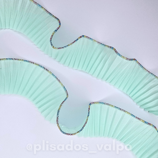Mini plisado / Menta pastel B.Multicolor