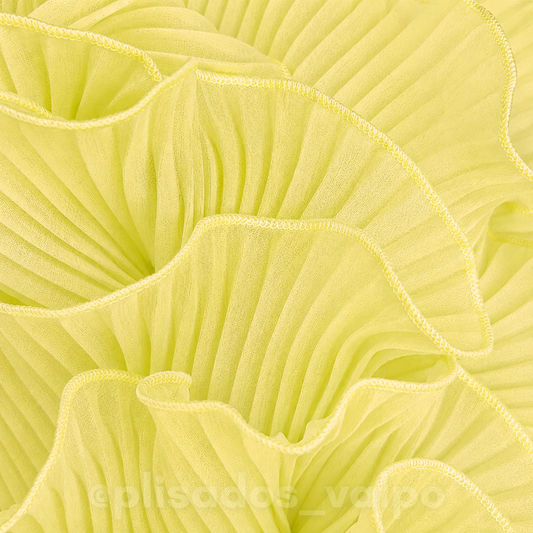 Plisado gasa / amarillo neón