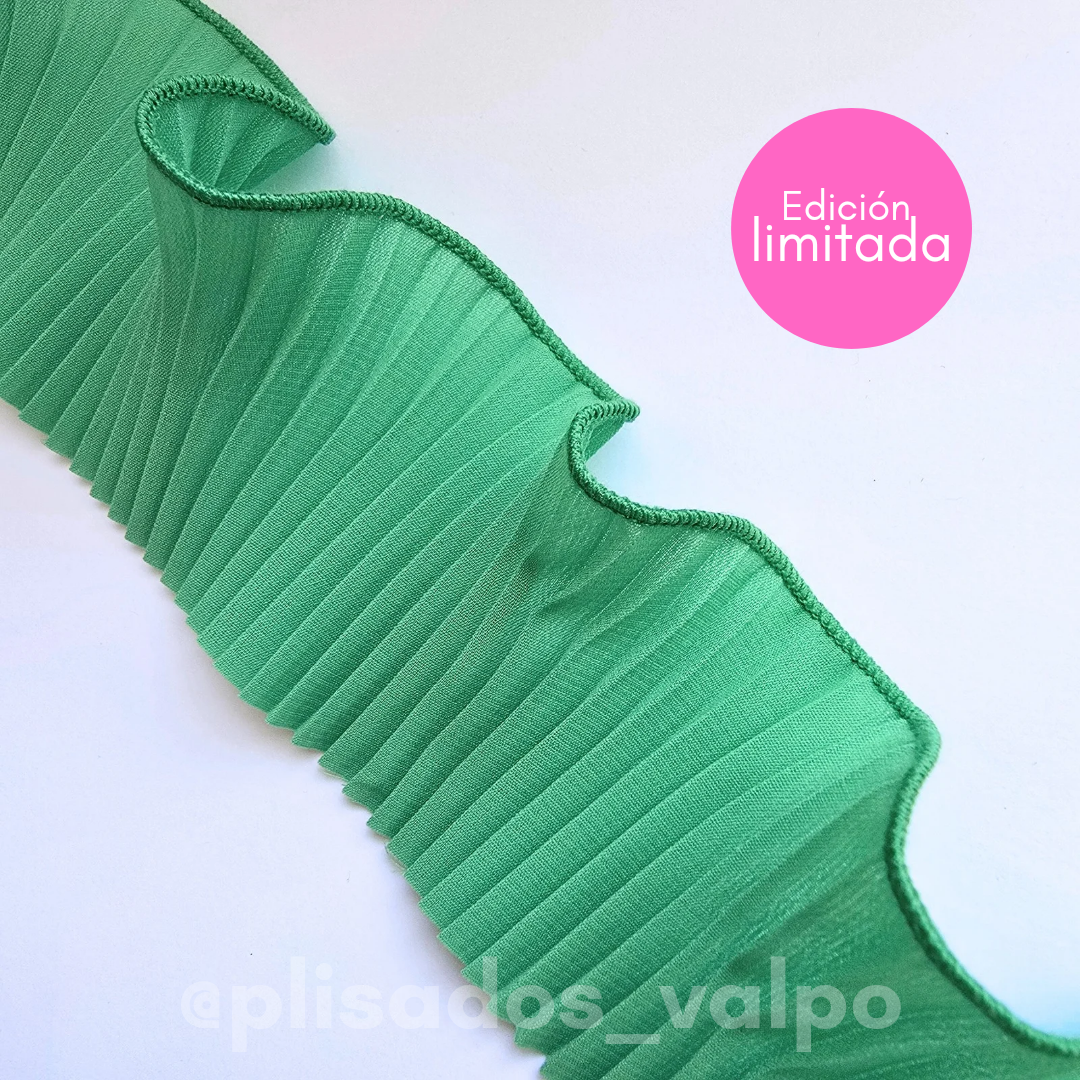 Plisado micro fibra / verde helecho