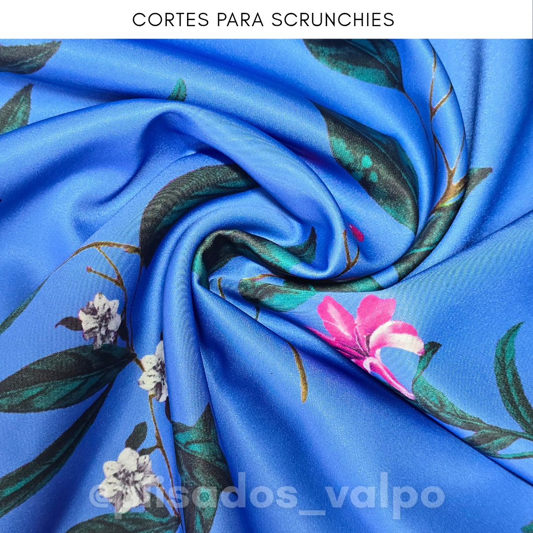 Pandora satín / jardín azúl