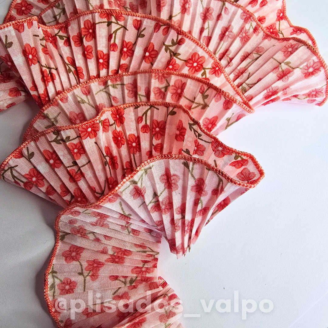 Plisado popelina / Coral floral