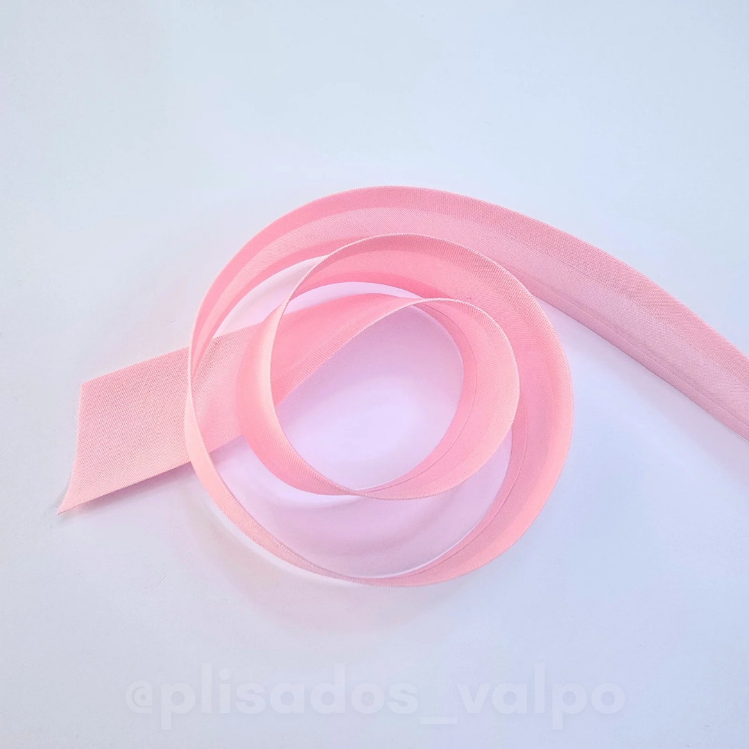 Sesgo 25 mm rosado bebé / 20 mts