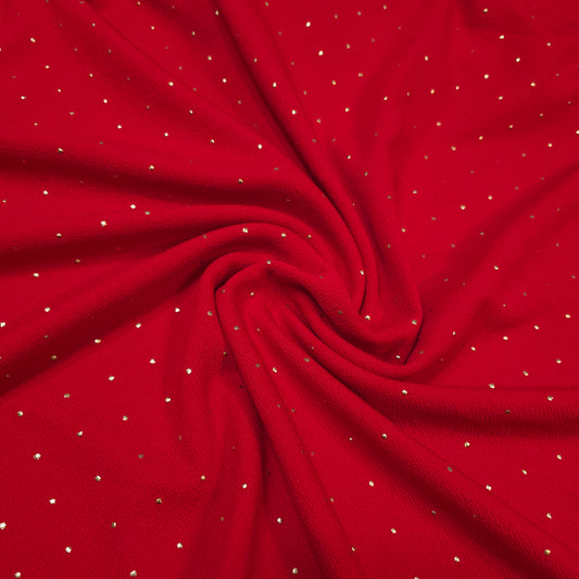 Lycra Sofía tachas / rojo 12 x 75 cm