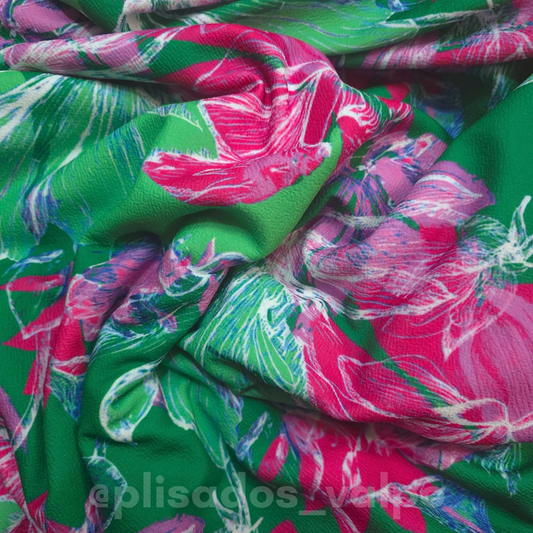 Lycra Sofía / botanical pink 1mt