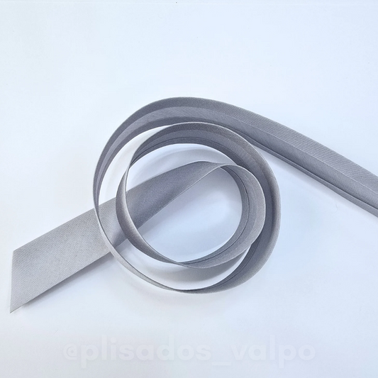 Sesgo 25 mm gris perla / 20 mts
