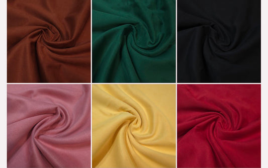 Lote scuba suede / 10u. Colores lisos (al azar)