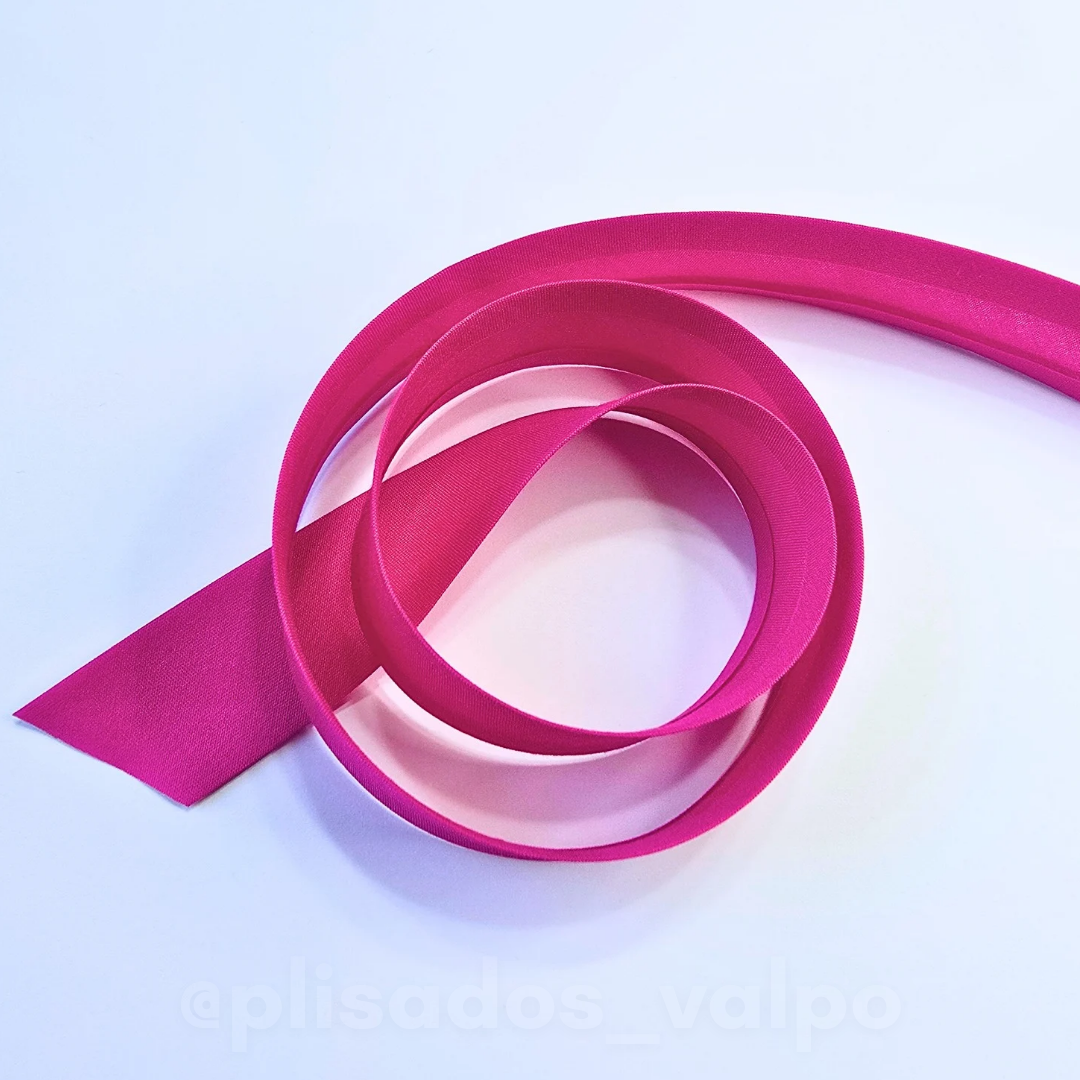 Sesgo 25 mm fucsia / 20 mts