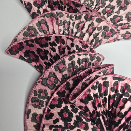 Plisado satín / Animal print rosado