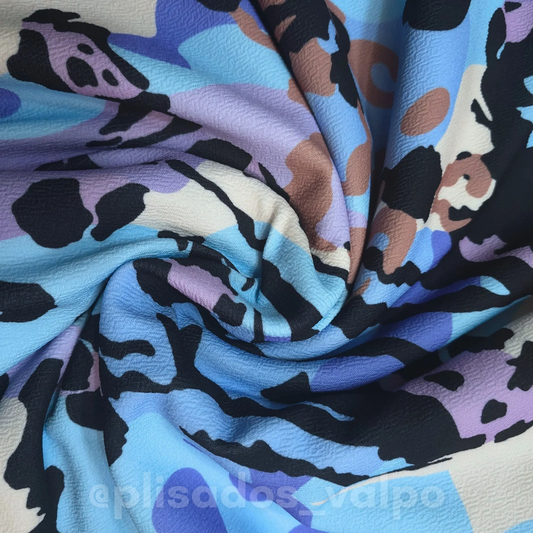 Lycra Sofía / animal print multicolor 1mt